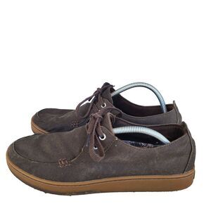 LL Bean Campside 2-Eye Brown Canvas Boat Shoe Loafers 505999 Mens 10.5M Casual